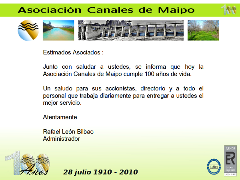 La Asociación Cumple 100 años de Servicio