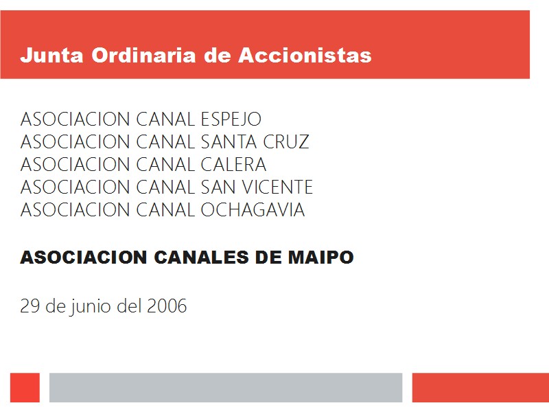 Junta Ordinaria de Accionistas 2006