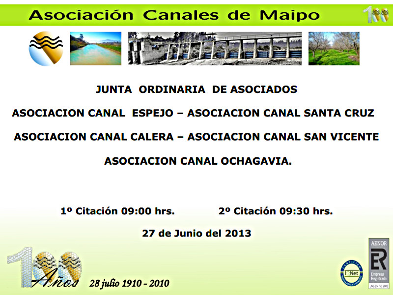 Junta Ordinaria de Accionistas 2013