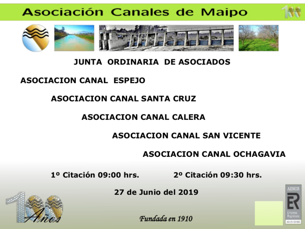 Junta Ordinaria de Accionistas 2019